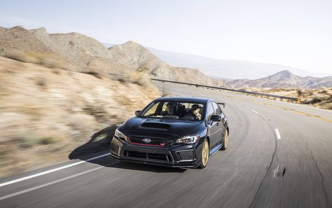 The Subaru WRX STI Type RA is the first "RA" Subaru to officially come to the United States.