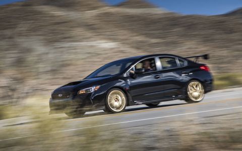 The Subaru WRX STI Type RA is the first "RA" Subaru to officially come to the United States.