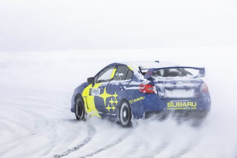 Getting AWD drifty in Subaru WRX STI's at the Subaru Winter Experience