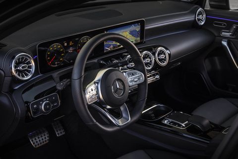 The 2019 Mercedes-Benz A-Class comes with MBUX, the company's new infotainment system.