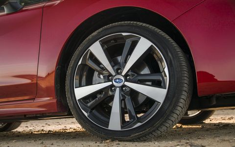 It's no WRX but the Impreza Sport is the sportiest of the Impreza line, with progressive dampers, torque vectoring awd and 18-inch wheels with grippier tires.