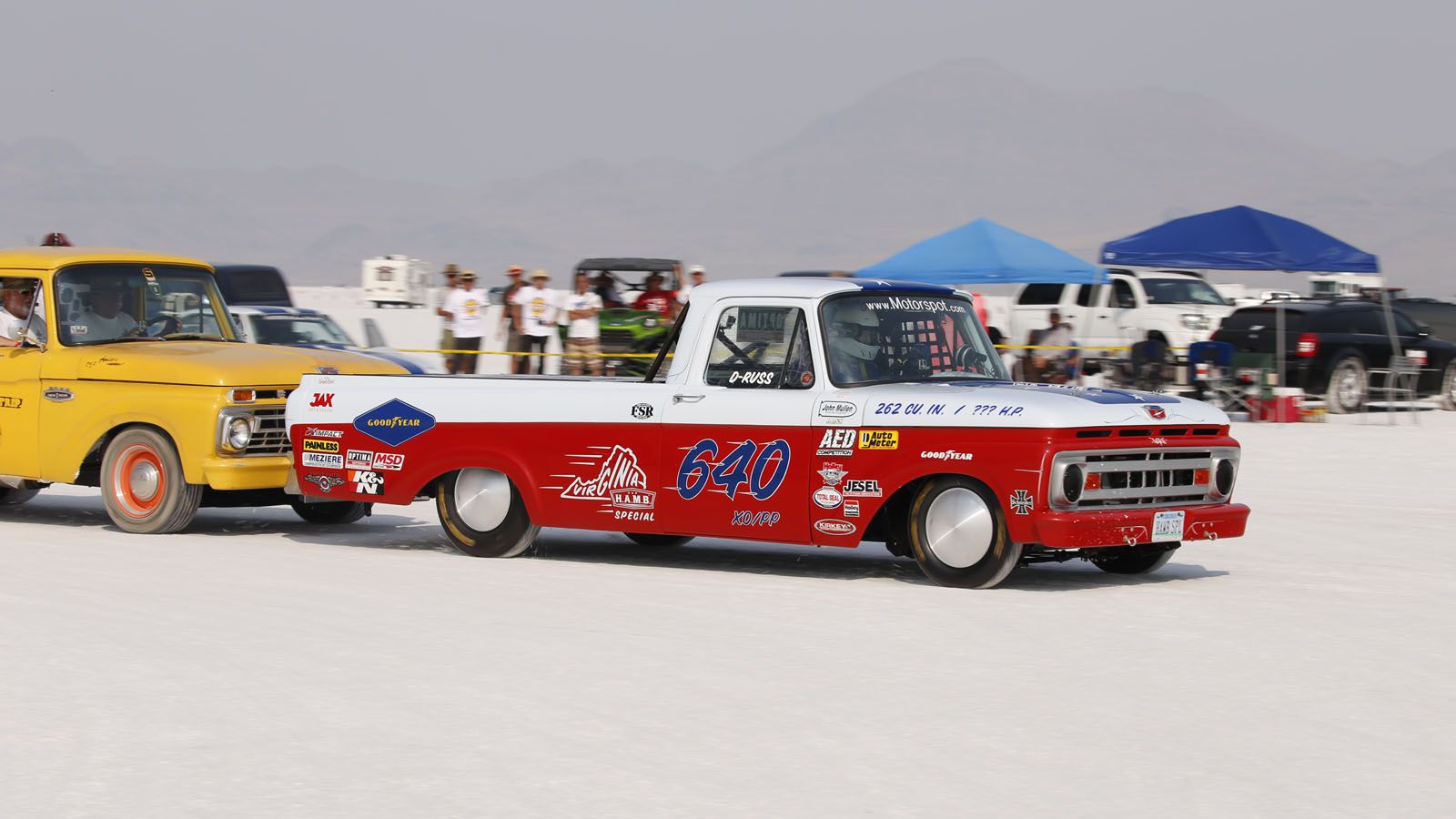 Bonneville Salt Flats Worlds Fastest Highway Chevrolet Ford Truck Coupe Wall 