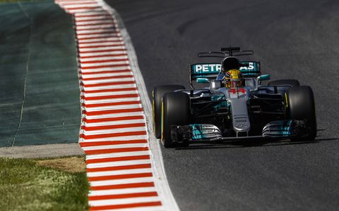 Sights from Saturday's Formula 1 action in Spain.