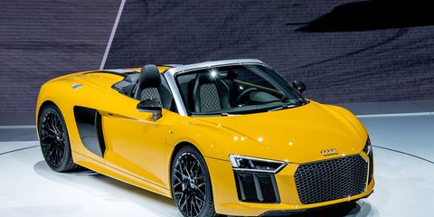 The Audi R8 Spyder made its debut at the New York auto show this week.