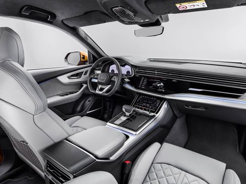 Inside the new Audi Q8 luxury SUV, a sibling to the larger Q7 three-row utility