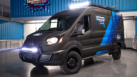 Ken Block and the team built this 4x4 Ford Transit to be a support truck for rallies.