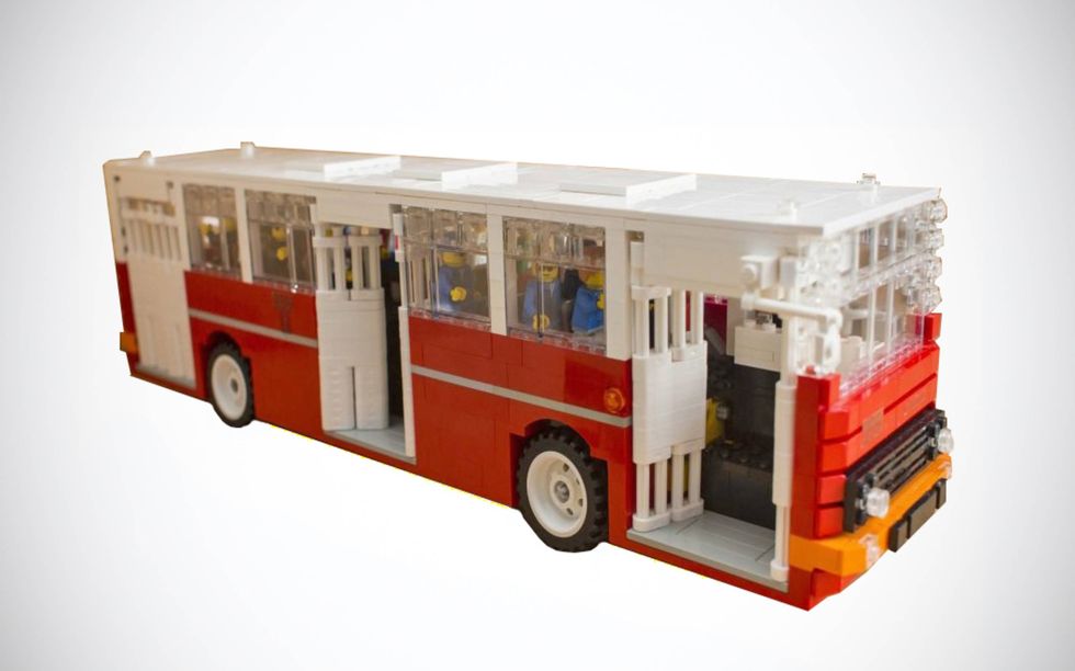 Lego Large Tourist Bus, Two-level tourist bus inspired by T…