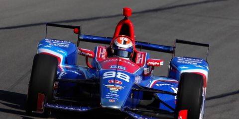 While Andretti Autosport is sticking with Honda power for 2018, the future of Alexander Rossi (above) is still undecided.