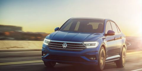 The 2019 Volkswagen Jetta premiered on Sunday before the Detroit auto show. It's longer by about an inch with shorter overhangs, and wider than the previous model.
