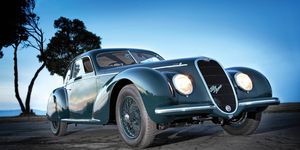 Any car wearing the 6C badge has a lot to live up to. This 1939 Alfa Romeo 6C 2500 Sport Berlinetta by Carrozzeria Touring was offered at the RM Sotheby’s 2013 Amelia Island auction, but it did not sell. 
