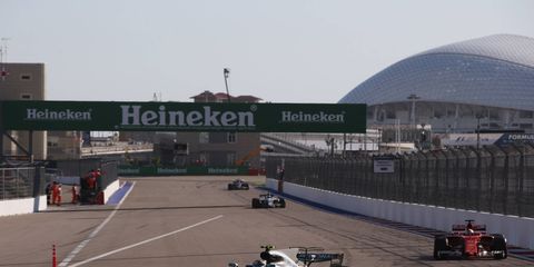 Some of the sights from Valtteri Bottas' Formula 1 victory for Mercedes in Russia on Sunday.