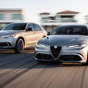 The 2019 Alfa Romeo Giulia and Stelvio Quadrifoglio NRINGs go on sale in the second quarter of 2019. There are no palm trees at the Nurburgring.