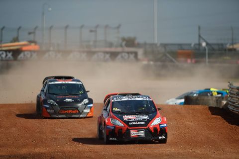 Action from Saturday’s Dirtfish Americas Rallycross race at Circuit of the Americas in Austin, Texas.