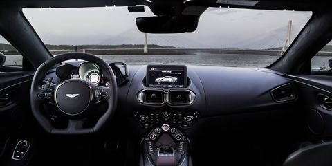 The cockpit of the 2019 Aston Martin Vantage boasts a significant improvement in headroom over the outgoing model.