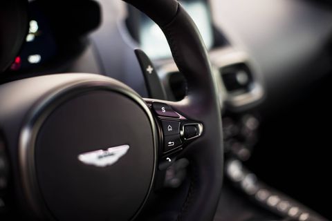 The cockpit of the 2019 Aston Martin Vantage boasts a significant improvement in headroom over the outgoing model.