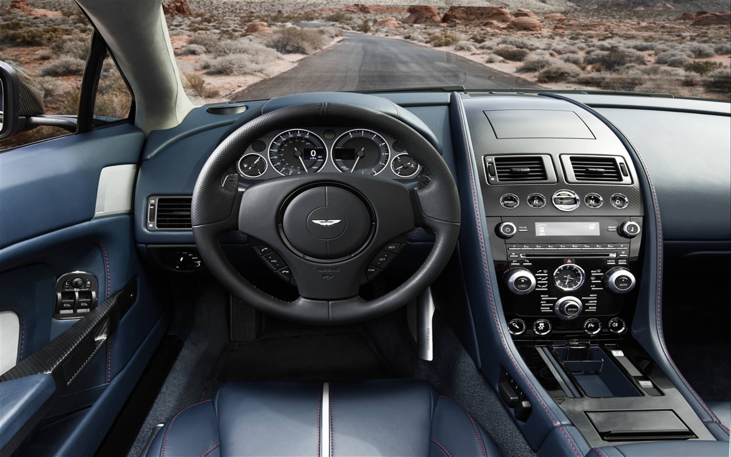 The Aston Martin V12 Vantage S Roadster cockpit