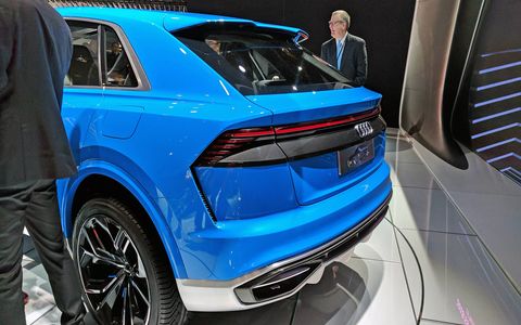 Audi lifted the curtain off of its Q8 concept at the Detroit auto show.