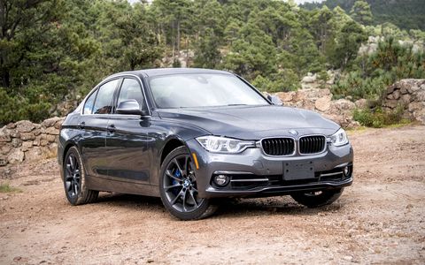 The BMW 340i starts at $46,795, while the xDrive version of the sedan starts at $49,795.