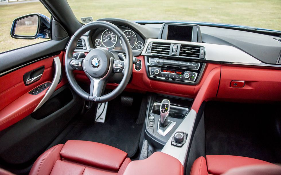 The interior improves with the optional M items like steering wheel and seats.
