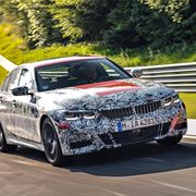 BMW has published images of the 2019 gasoline-engined 3-Series, shown above, in recent weeks ahead of the car's expected debut in Paris.
