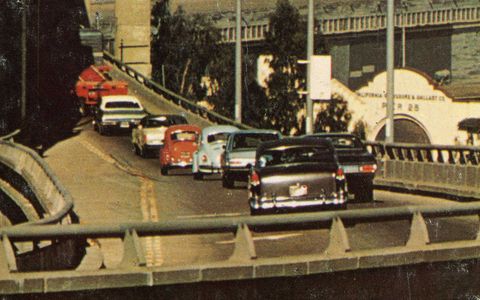 The '55 Chevy in the foreground was only 19 years old when the photograph was taken.