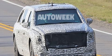 Spied testing under camouflage, President Trump's redesigned limo -- informally known as the Beast 2.0 -- appears to be wearing a look more closely aligned with Cadillac's current design language. What's under the skin is largely top secret, but it's believed to be riding on a Chevrolet Kodiak-derived platform.