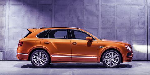The Bentayga Speed dials the power up to 626 hp, delivering quicker launch times and a higher top speed.