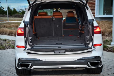 The 2019 BMW X7 xDrive50i has lots of space. Here's what cargo space looks like with the second and third row seats folded.