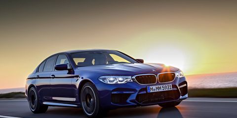 2018 BMW M5 Driving on the Road