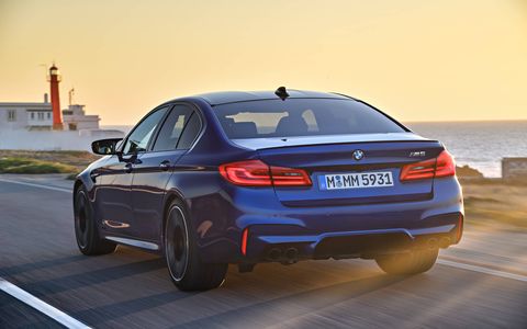 2018 BMW M5 Driving on the Road