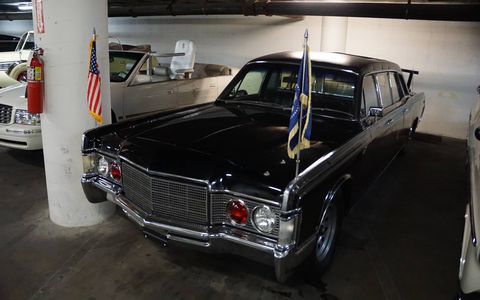 Nixon's 1967 Lincoln. The Feds added the front clip from a '69 to save the cost of re-armoring an all-new car.