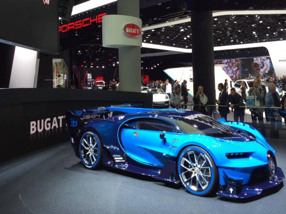 Bugatti Vision Gran debuts show motor Turismo at concept Frankfurt