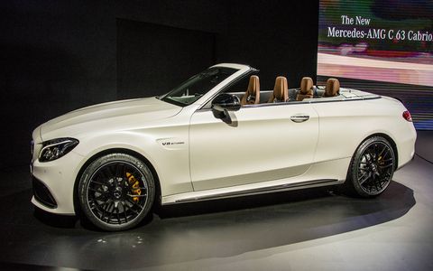 The Mercedes-AMG C63 Cabrio made its debut at the New York auto show.