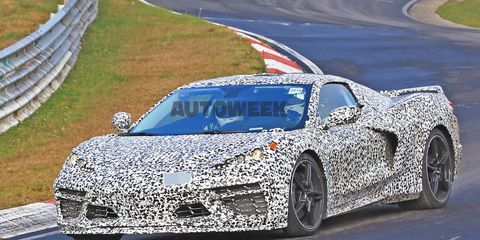 This is our best view yet of the bodywork on the forthcoming C8 Chevrolet Corvette.