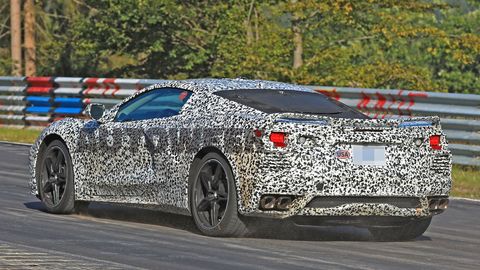 This is our best view yet of the bodywork on the forthcoming C8 Chevrolet Corvette.