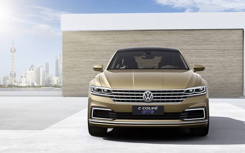The 2015 Volkswagen C Coupe GTE concept sedan made its debut at the Shanghai auto show during the fourth week of April.