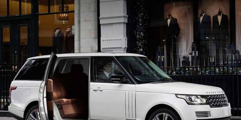 A number of coachbuilders and armorers such as Carat Duchatelet, above, have stretched and redesigned the interiors of Range Rovers for individual customers.