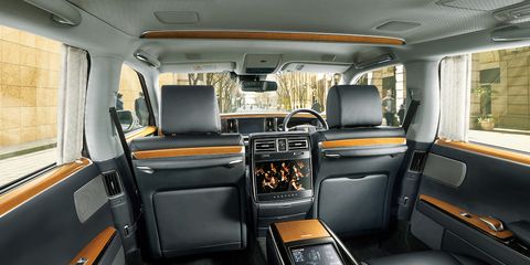 The interior of the Toyota Century is a combination of classic touches and modern amenities.
