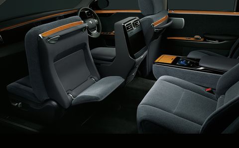 The interior of the Toyota Century is a combination of classic touches and modern amenities.