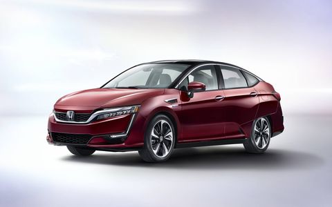 The Honda Clarity will come with hydrogen fuel-cell power, as well as electric and plug-in hybrid versions.
