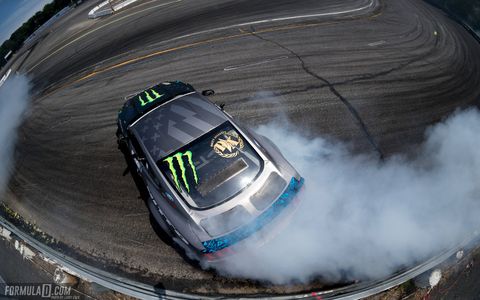 Vaughn Gittin Jr. drove his 900-hp Mustang to a win in Round 4 of the 2016 Formula Drift Pro Championship at Wall Speedway in New Jersey. It was his record-tying ninth event win. Chris Forsberg overcame a late-round crash to finish second in a Nissan 370Z. Alex Heilbrunn was third in a BMW M3.