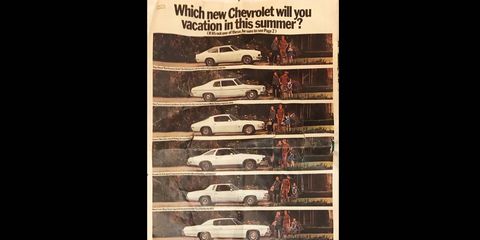 This four-page ad shows every way that you could see the "USA in your Chevrolet" in 1973.