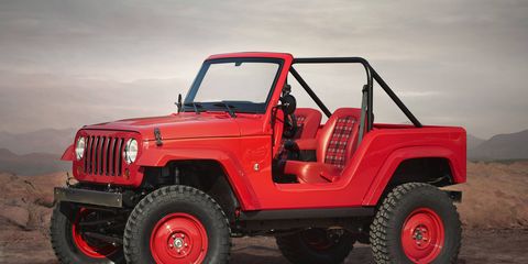 Jeep is bringing seven concepts to the 50th annual Easter Jeep Safari in Moab, Utah. Here's the Jeep Shortcut, a shortened Wrangler that recalls the CJ-5.
