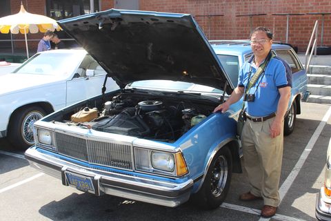 Curtis Dare and his 1980 Chevrolet Malibu wagon.