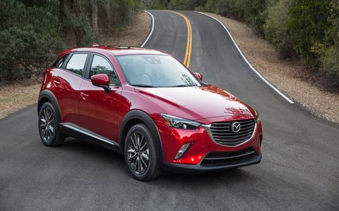 The 2017 Mazda CX-3 is powered by a 2.0-liter four-cylinder engine making 146 hp and 146 lb-ft of torque.