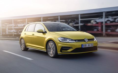 The 2018 Volkswagen Golf gets minor updates for the 2018 model year. European model shown; the U.S. model will arrive later.