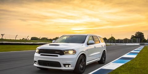 2018 Dodge Durango SRT at the road course, not hauling the track car, but being the track car