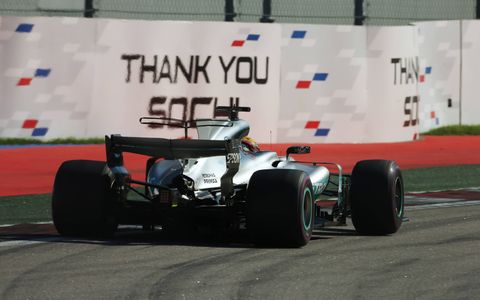 Some of the sights from Valtteri Bottas' Formula 1 victory for Mercedes in Russia on Sunday.