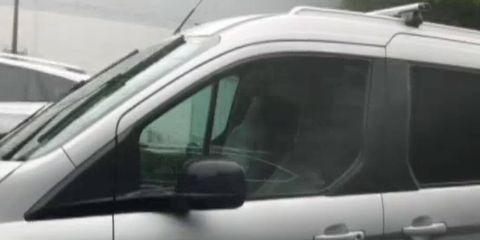 This Ford Transit Connect was not covered in the usual array of sensors and radar that usually appear on a self-driving car.