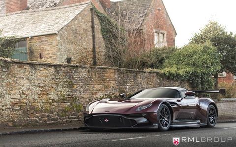 With Aston Martin's permission, RML Group converted an Aston Martin Vulcan to be street-legal in the UK.